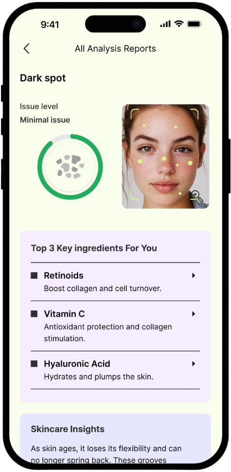 Skincare App - AI Face Scan Screen